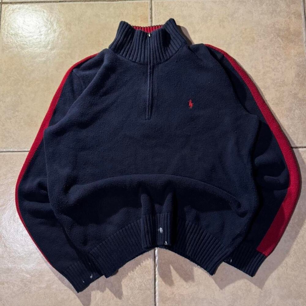 Y2k vintage 2000s polo ralph Laren Quarter Zip Size M In mens